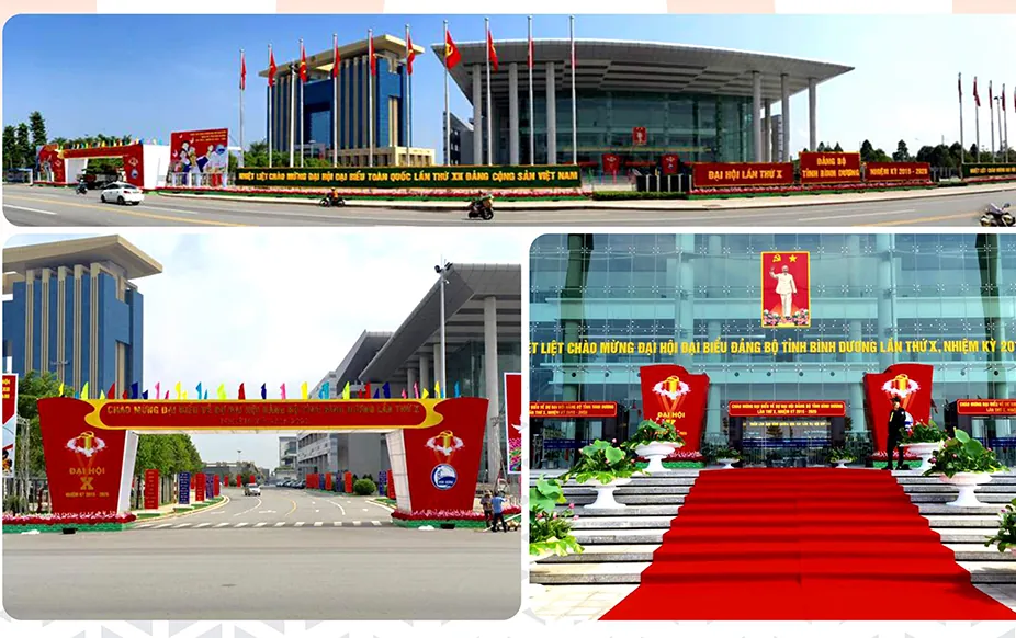Cổng chào Đại hội Đảng bộ lần thứ X